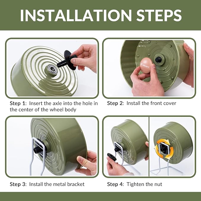9.5" Silent Hamster Wheel, Exercise, Release Stress, Relieve Anxiety, Adjustable Height Stand, for Syrian Dwarf Hamster, Gerbil, Mice, Small Medium Sized Pets, Green