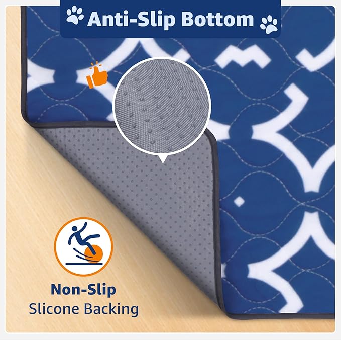 LOOBANI Washable Pee Pads for Dogs 31"x 36": 2 Pack Super Absorbent Reusable Puppy Pads Leakproof Whelping Pad Dog Playpen Mat, Waterproof Non-Slip Dog Training Pads for Floor, Crate, Potty