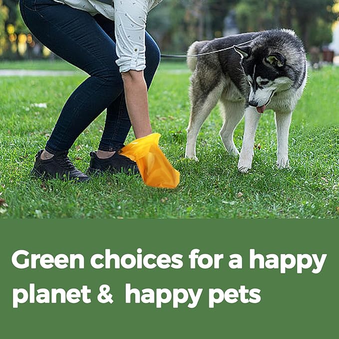 Dog Poop Bags Rolls Biodegradable 100% Leak Proof Thickened Dog Waste Bags -270 Count 18 Rolls - Cornstarch Based Doggie Poop Bag for Puppy and Big Dogs(Unscented)