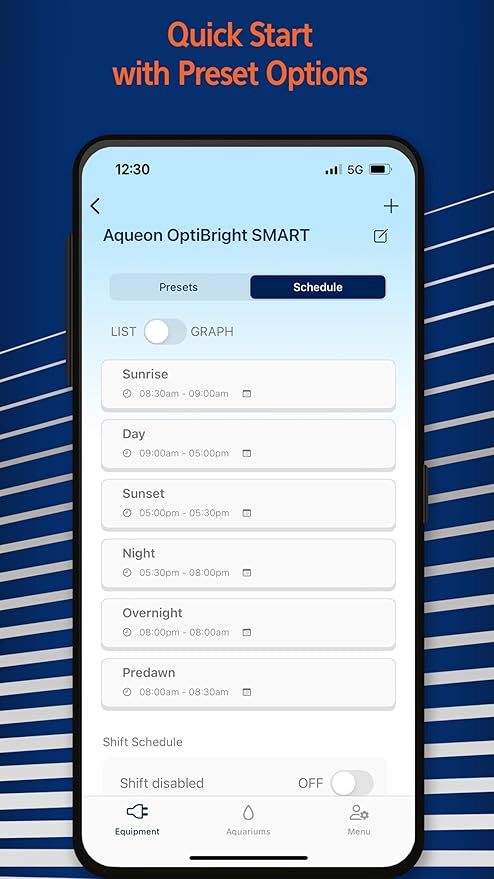 Coralife Fish Tank Aquarium Seascape WiFi/Bluetooth Smart LED Light Fixture, 48-54"