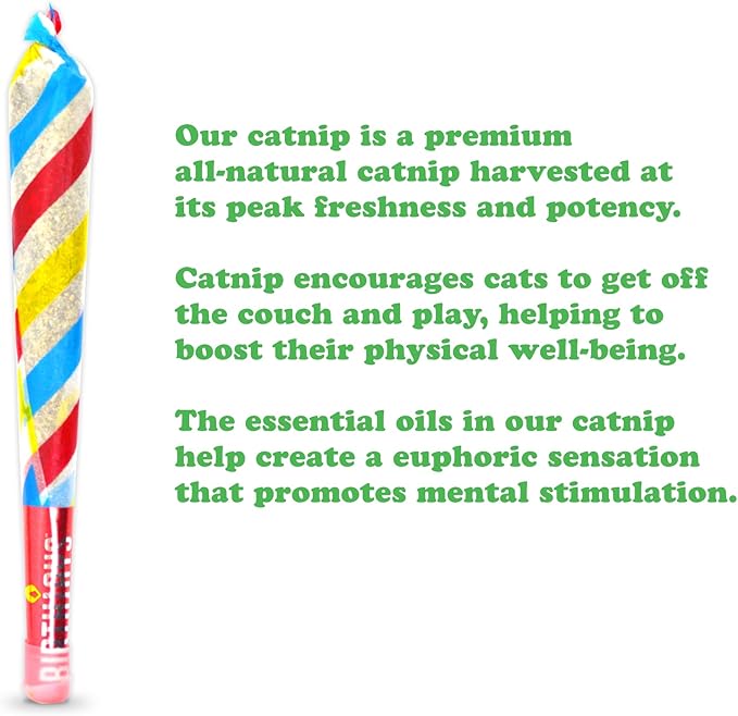 Meowijuana Birthjays Bundle | Birthjays Catnip Joints and Get Lit Cake Refillable Toy | Hand Harvested and Rolled Dried High Potency Catnip | Grown in North America
