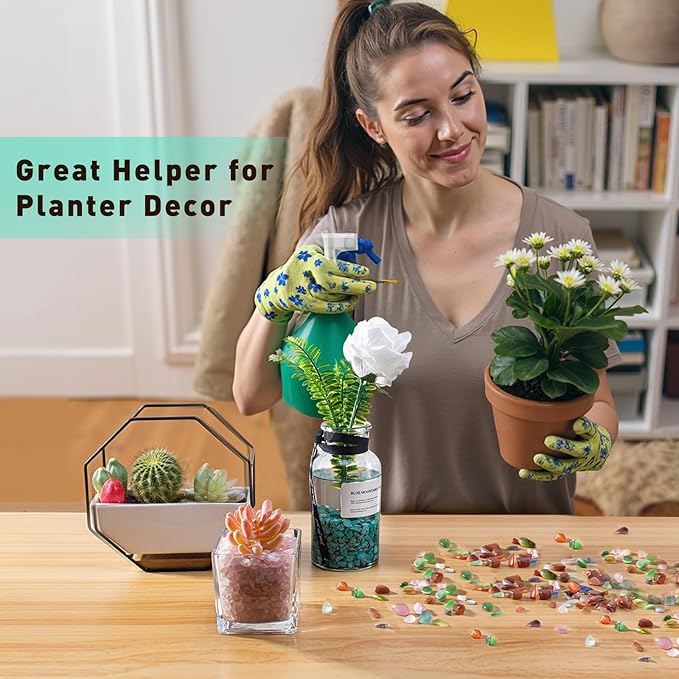 Crystals Chips Bulk Crushed Quartz Lapis Lazuli Stones 0.5 Lb/230g, Natural Irregular Shaped Healing Gravels Pebbles Decorative Stones for Fish Tank||Vase Filler|Succulent Plants Decor