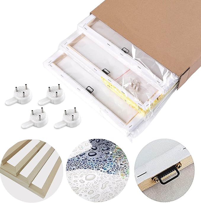 Yxbhhym Flower Canvas Wall Decor Living Room Bathroom Wall Art Paintings for Bedroom Wall Art Dining Room White Floral Picture Poster Artwork Modern Framed Art Prints 3 Piece Home Decorations