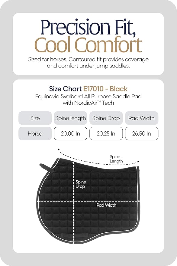 Equinavia Svalbard NordicAir™ Tech All Purpose Saddle Pad | Breathable Micromesh | Contoured Shape