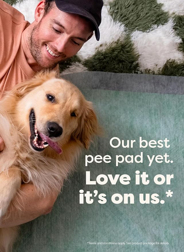 Earth Rated Max Absorbency Puppy Pee Pads for Dogs Absorbs 2X Faster & 2X More, Leak-Proof Odor-Free Potty Training Wee Wee Pad, Unscented, XL, 28” x 34”, 40 Count