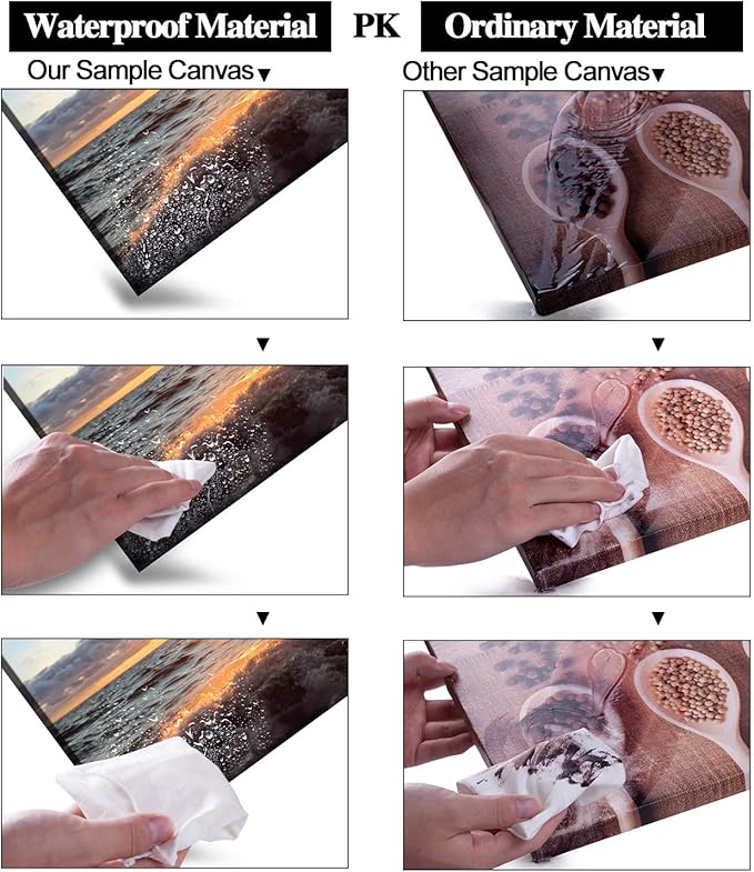 Yacht Sailing in Sea at Sunset Scenery Canvas Wall Art for Living Room Bathroom,Close-up View of Deck Mast Sails Picture Print Artwork Painting Decor,Epic Seascape Scenic Landscape,Inner Frame 30x60