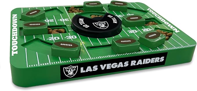 Pets First NFL Las Vegas Raiders Large Puzzle Toy - New Large Size, Interactive Treat Toy, Dog Slow Feeding Puzzle