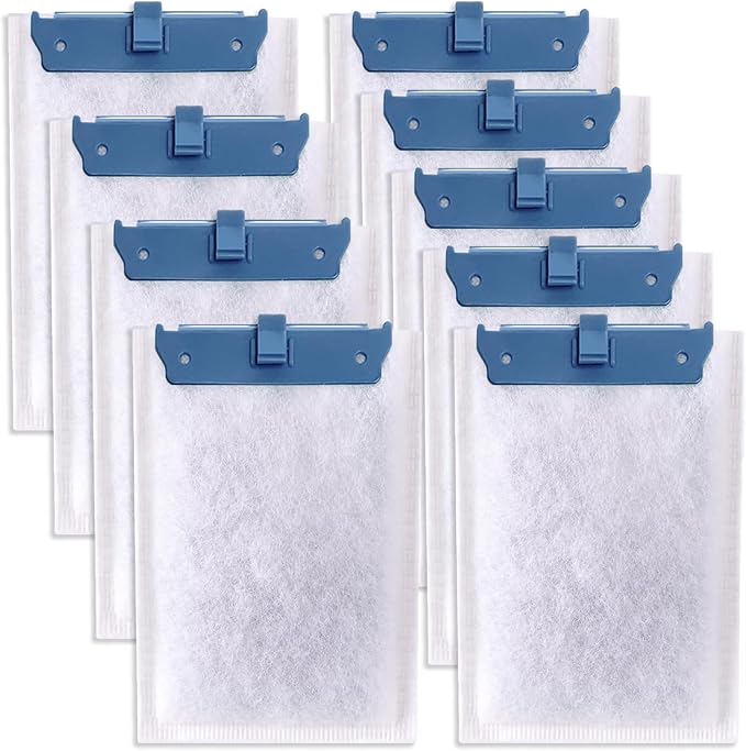 9 Pack Filter Cartridge Compatible with Whisper Bio-Bag Filters 10i/IQ10/PF10, Medium Replacement Filter Cartridges for Aquariums Compatible with ReptoFilte 20 gallons (90 GPH)