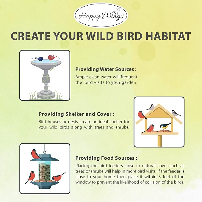 Black Oil Sunflower Seeds Wild Bird Food- 15 Pounds | No Grow Seed | Bird Seed for Wild Birds