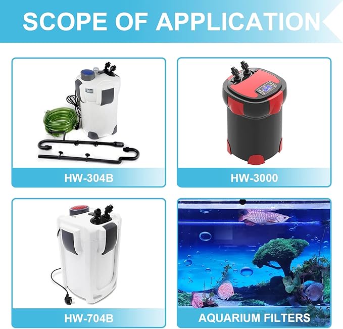 Aquarium Canister Filter Pads Sponges (9 pcs) Replacement for SUNSUN HW-304B/404B/704B/3000 CF500 Filter Pads Bio Sponges