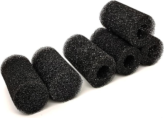 6X Pre-Filter Sponge for Aquarium Shrimp Fry Fish Tank Filter Pump Prefilter Sponge Replacement Foam Cover 3.2 X 1.6 Inch with 0.8" Hole Diameter