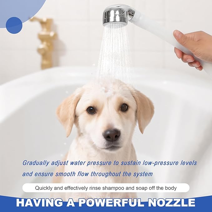 Handheld Shower Head with 6 Ft Hose Slip-On Faucet Attachment for Pet Bathing Kitchen and Utility Sink