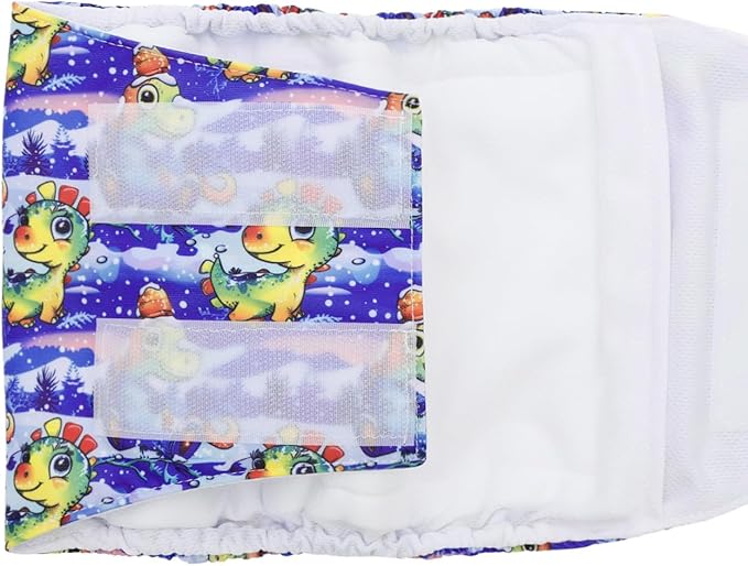 CuteBone Dog Diapers Male Belly Bands 3 Pack for Male Dogs Reusable Puppy Wraps DM65XS