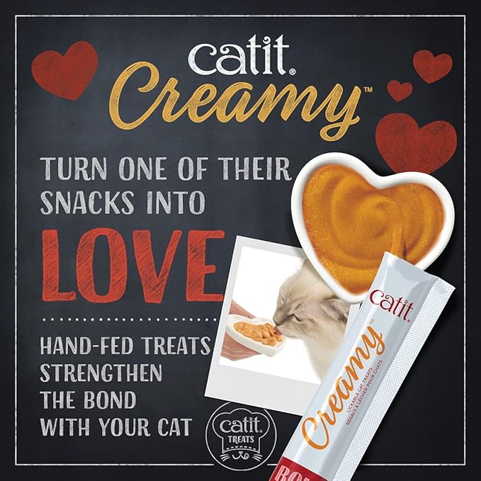 Catit Creamy Lickable Cat Treat – Hydrating and Healthy Treat for Cats of All Ages - Chicken & Shrimp, 5-Pack
