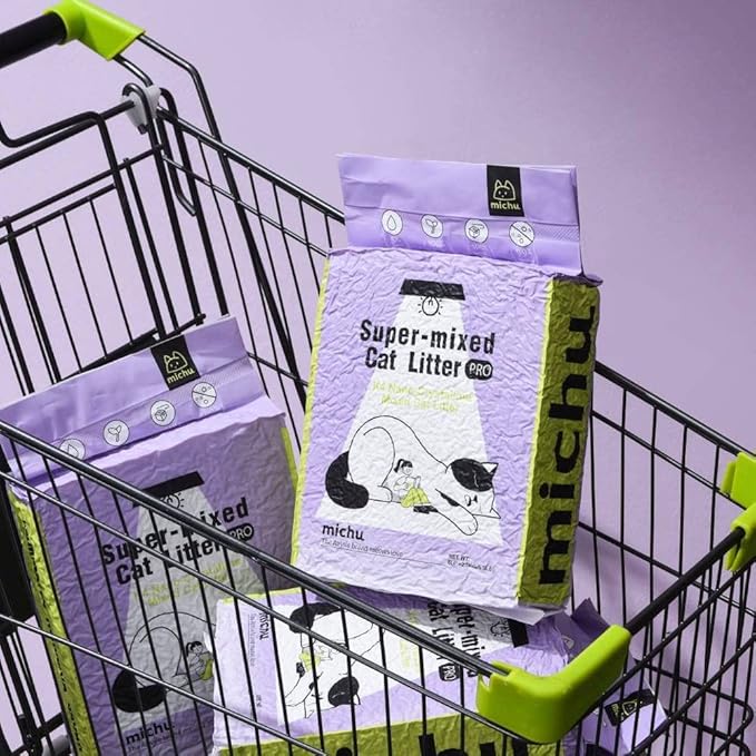 Mixed Tofu Cat Litter, Heavy Duty Flushable Kitty Litter, 5.5Lb/88Oz Original 4 Pack