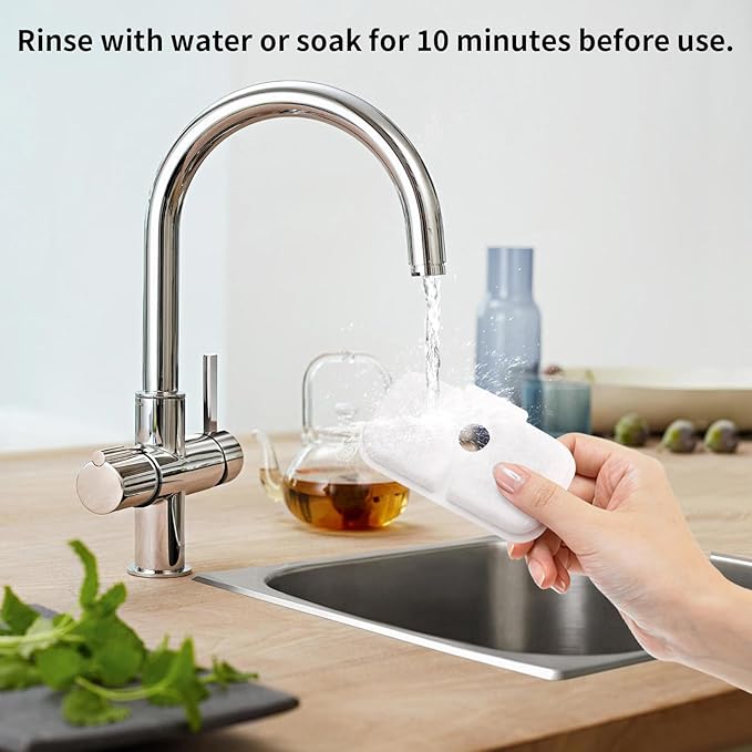 Cat Water Fountain Filter, 12 Pack Cat Fountain Filter Replacement with 12 Sponges Compatible With PETLIBRO® Dockstream Tomxcute Cat Water Fountain PLWF005 / PLWF105 / PLWF115 / PLWF305