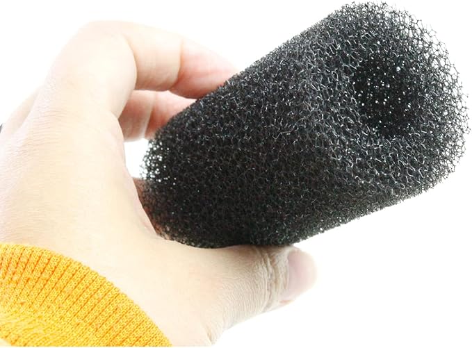 AQUANEAT 12-Pack Pre-Filter Sponge for Aquarium Shrimp Fry Fish Tank Filter Intake 0.4 Inch, Replacement Foam Cover