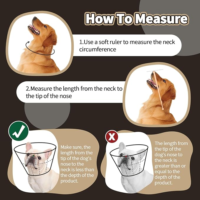Dog Cone Collar After Surgery, Adjustable Soft Recovery Cone for Small Dogs to Stop Licking, Light-Weight Comfortable Elizabethan Collar for Dogs Anti-Bite Lick Protective Wound