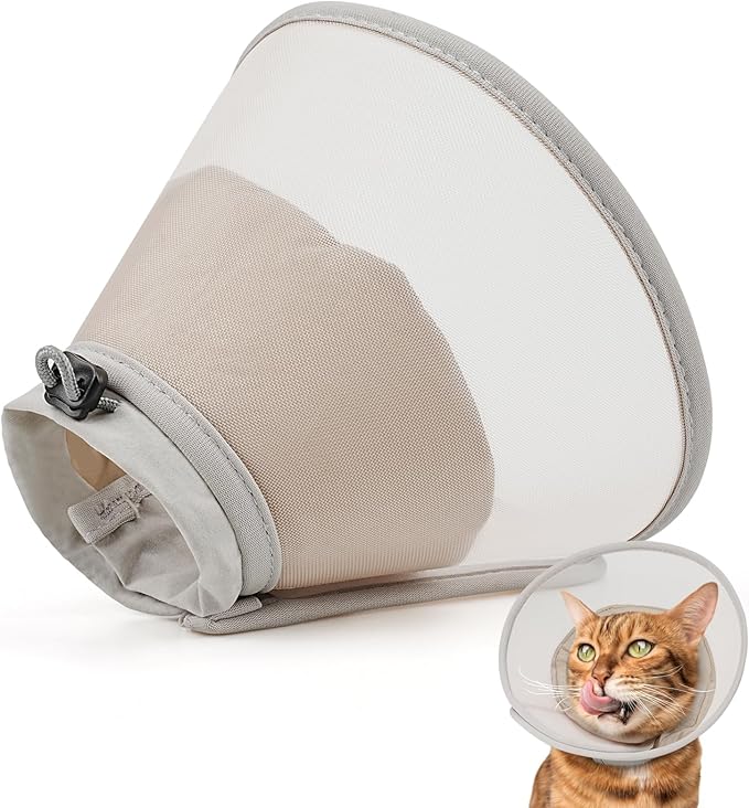 Cat Cone Collar Soft: Comfortable Waterproof Mesh Recovery Cone After Surgery to Stop Licking and Scratch, Alternative to Plastic Elizabeth Head/Neck Cone
