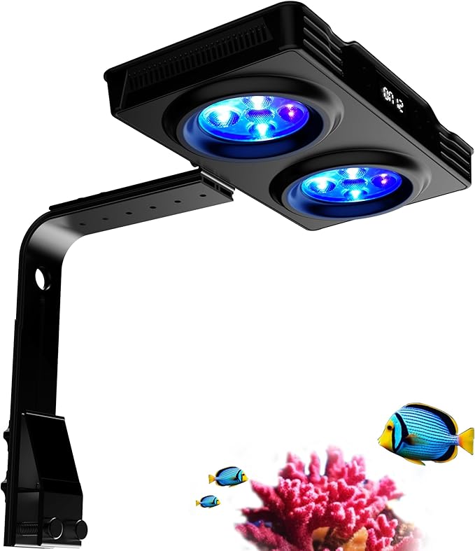 Aquarium Light –A036 Reef Tank Light 36 Watts Saltwater Light with Touch Control, Reef Lights for Coral Reef Nano Fish Tank Marine Tanks with Timer & Screen