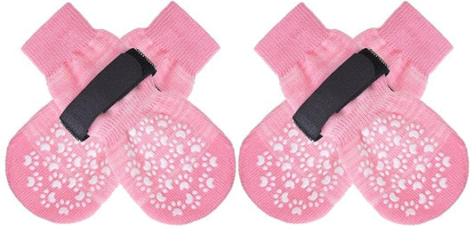 EXPAWLORER Anti Slip Dog Socks to Prevent Licking Paws, Dog Shoes for Hot Pavement, Dog Booties for Small Medium Large Senior Dogs, Traction Control Dog Boots & Paw Protectors for Hardwood Floors