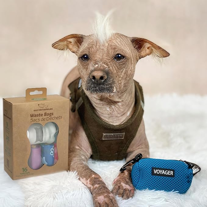 Best Pet Supplies Dog Poop Bags for Waste Refuse Cleanup, Doggy Roll Replacements for Outdoor Puppy Walking and Travel, Leak Proof and Tear Resistant, Thick Plastic - Assorted Colors, 240 Bags