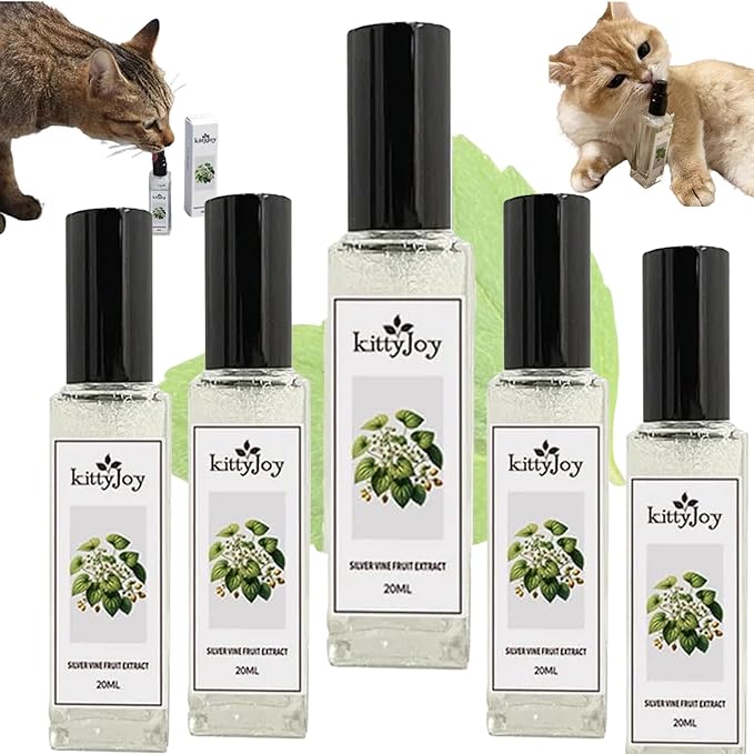 Kitty Joy Herbal Cat Joy, Herbal Cat Joy Spray, Celery Pets Catnip Spray, Catnip Spray for Indoor Cats, Cat Calming Spray, Anti Scratch Cat Spray, Cat Training Spray with Catnip, Cat Nip Spray (5PCS)