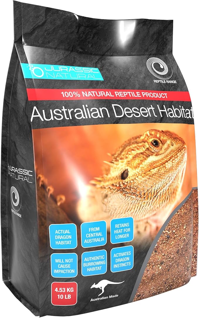 Australian Desert Dragon Habitat 20lb Substrate for Bearded Dragons and Other Lizards, Red (DESERT020)