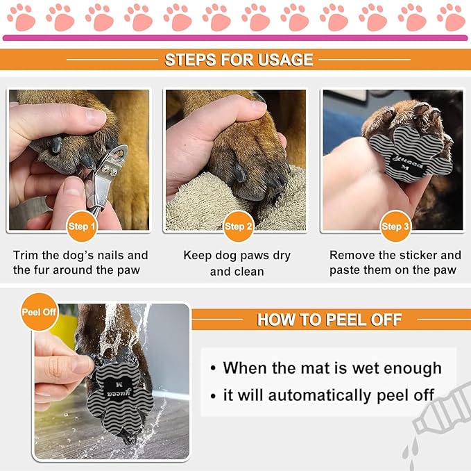 Dog Anti Slip Paw Grips Traction Pads, Dog Paw Protector with Stronger Adhesive, Toe Grips for Dogs from Slipping on Hardwood Floors, Dog Shoes Booties Socks Replacement for Older Dogs