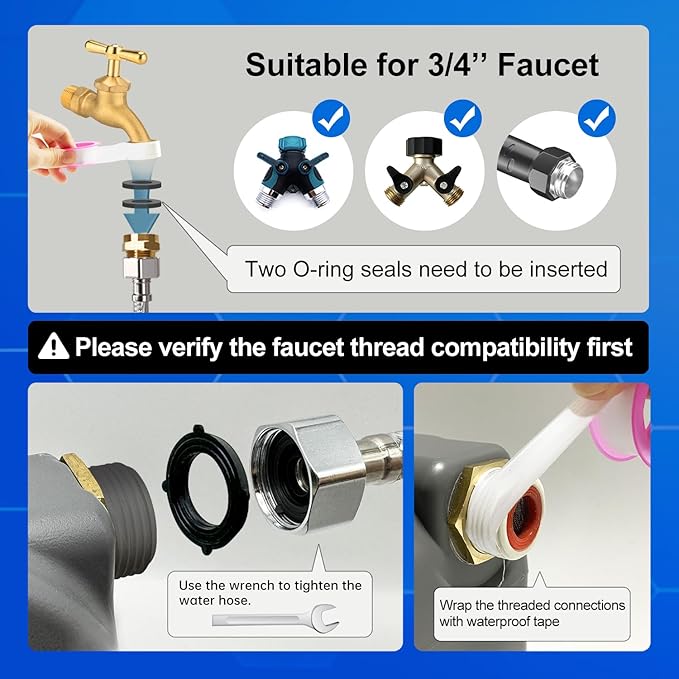 Automatic Water Dispenser for Dogs 1 Gallon, Large Dog Water Bowl Dispenser for Outdoor, Pet Water Bowl Feeder for Livestock, Dog Waterer for 3/4" Faucet, Easy to Install, Large Drinking Area, Gray