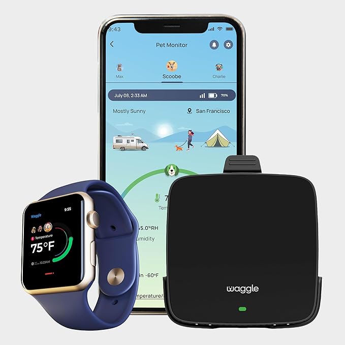 Waggle RV/Pet Temperature Monitor Lite + 4G Mini Camera Bundle - RV Pet Monitor | Real-time Temperature, Humidity, 4G Multi Carrier, 4G LTE Security Camera, Indoor/Outdoor, 2 Way Audio, Night Vision