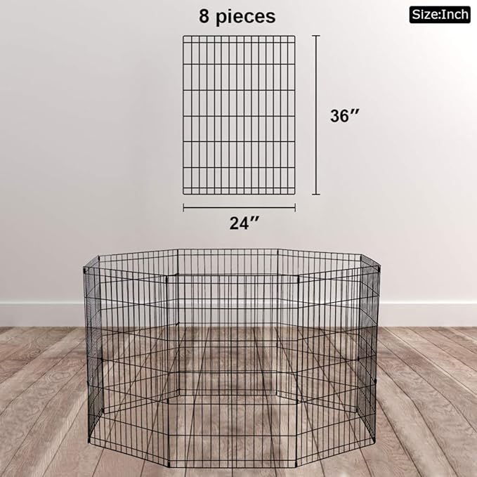 BestPet 36" Tall Dog Playpen Crate Fence Pet Kennel Play Pen Exercise Cage