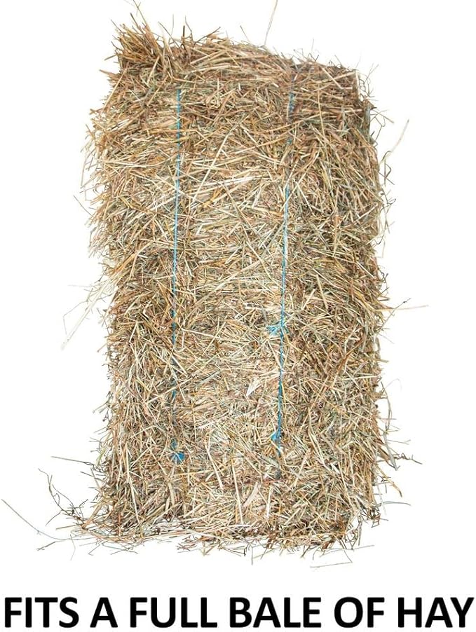 Dura-Tech Full Bale Hay Sack | Color Black | Horse Stable Essential | Full Bale Capacity | Slow Feed Design | Durable 1200D Fabric | Easy Hanging