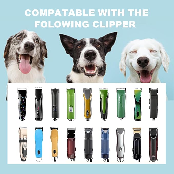 Detachable Pet Dog Clipper Blades, Compatible with Size-7FC Cut Length 1/8"(3.2mm), Most Oster A5, KM Series Clippers,Made of Stainless Steel Blade 1Pack