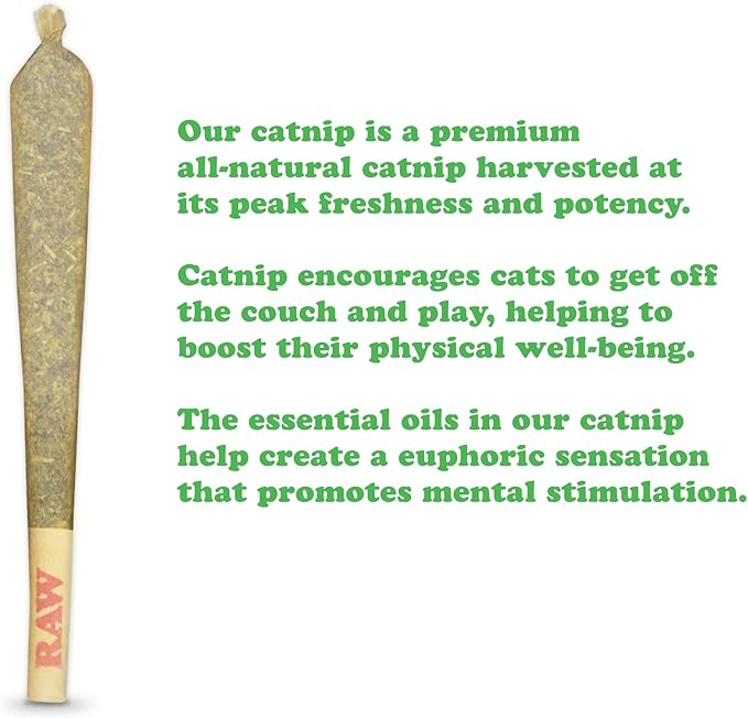 Meowijuana Cloud 9 Bundle | King Size Catnip Joints and Meowi-Waui | Hand Harvested and Rolled Dried High Potency Catnip | Grown in North America