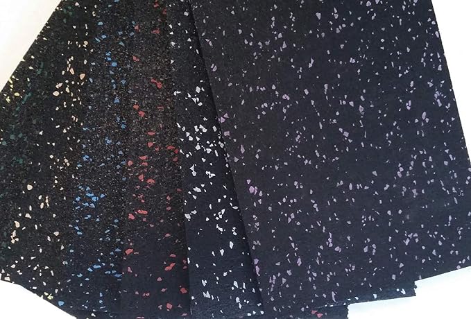 American Floor Mats 1/4in (7mm) Thick Solid Black 4' x 20' Heavy Duty Rubber Rolls, Protective Exercise Mats, Home Gym Rubber Flooring