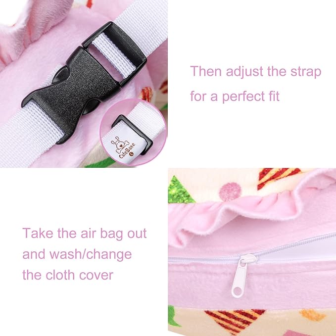 CuteBone Inflatable Dog Donut Collar Alternative for Large Dogs After Surgery-Double Adjustable Neck Range P23SO00104L