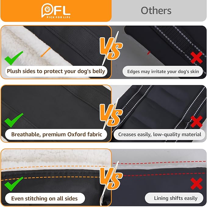 Adjustable Dog Lift Harness, Dog Sling for Large Dogs Hind Leg Support, Soft Lift Support Helps Senior, Injured, Disabled and After ACL Surgery Dogs-Black & Grey (Medium)