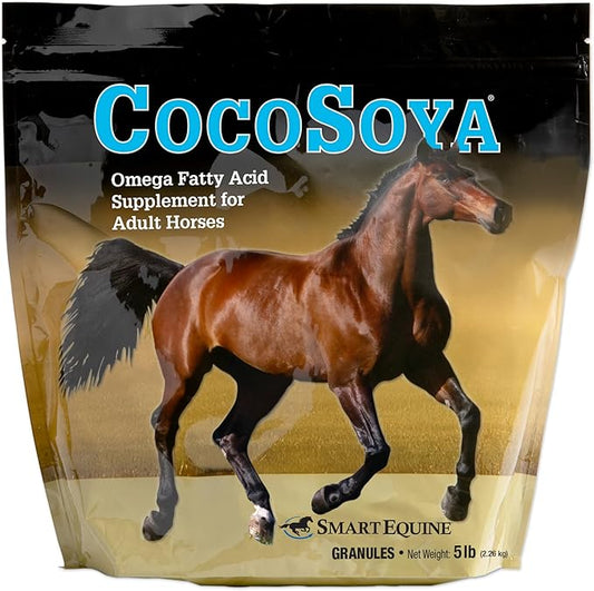 Uckele CocoSoya Granular Horse Supplement - Omega Fatty Acid Supplement for Horses - Equine Vitamin & Mineral Supplement - 5lb