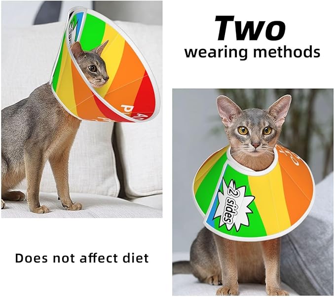 Custom Cat Cone Collar Soft Post-Surgery Comfort Pet Recovery Collar for Wound Care Adjustable Pet Donut Collar