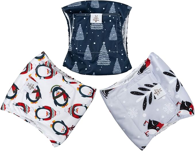 CuteBone Dog Diapers Male Medium for Christmas DM16M