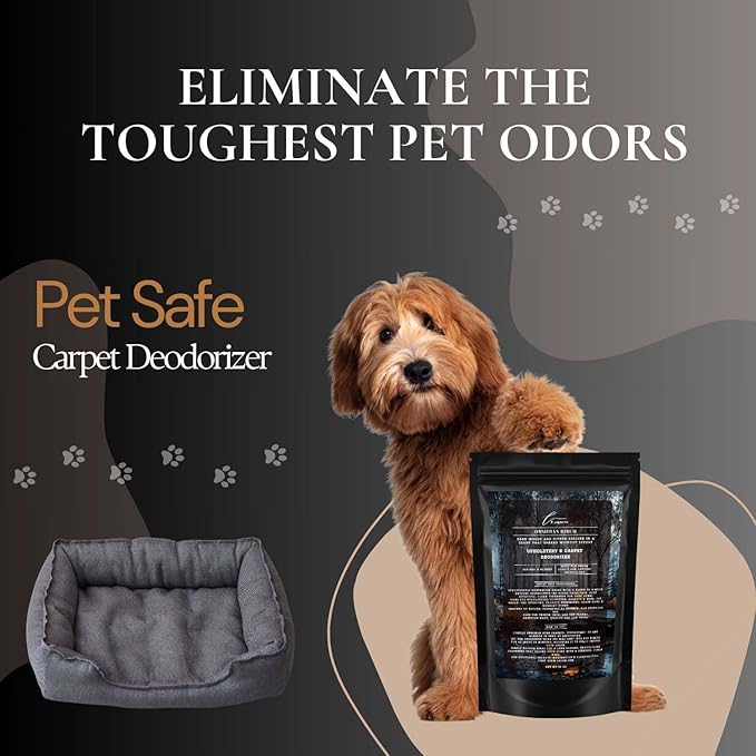 Obsidian Birch Carpet Freshener Powder: Powerful Odor Eliminator for Home, Upholstery Deodorizer, Carpet Deodorizer, Pet Urine - Birch & Black Pepper Fragrance