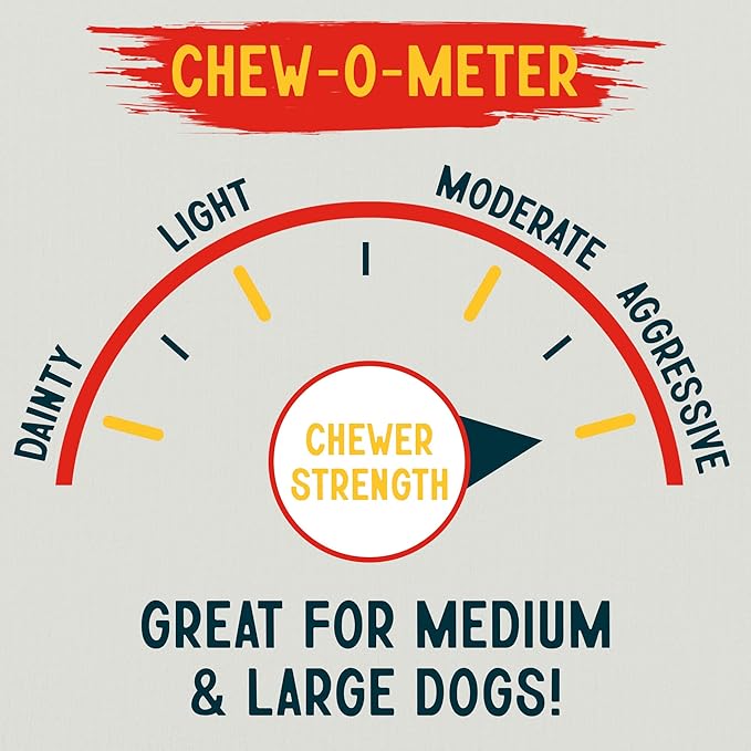 Canine Chews 10-11" Rawhide Bones for Large Dogs, Durable USA Beefhide Dog Rawhide Chews, Retriever Rolls 20 Pack (5 lbs)