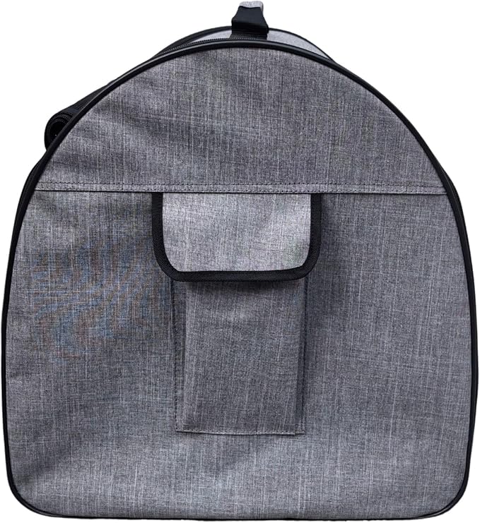 Fabric Portable Pet Kennel/Shelter, Single, Gray, 20"x20"x19.5" - Car Seat-Belt Fixture Included