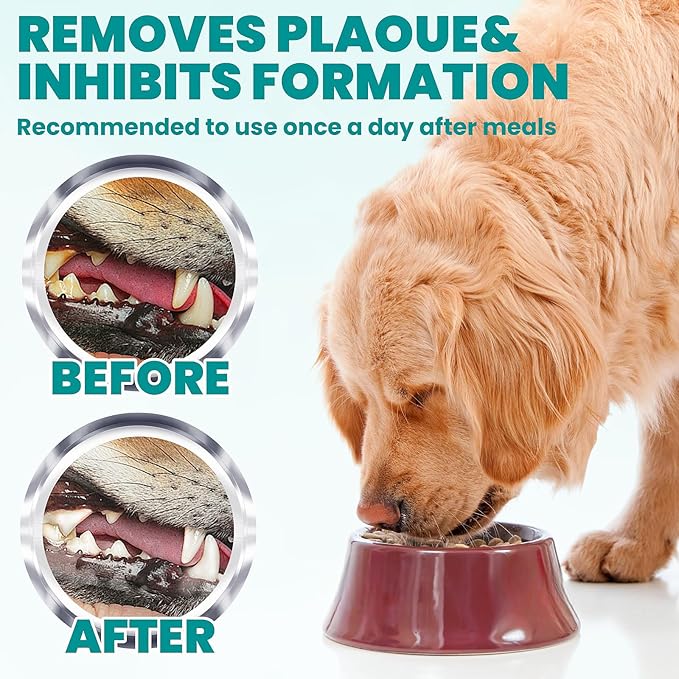 Dental Care Finger Wipes 60 Counts,Teeth Cleaning Finger Wipes for Dogs & Cats,Reduces Plaque & Supports Oral Freshness, Small Animal Stain Removers, Coconut Scent