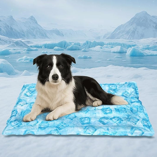 Cooling Pad for Large Dog,Instant Pet Cool Mat,Comfortable Cool Pet Mat for Cat.Portable Dog Bed for Summer. Suitable for Outdoor Summer Crate Pad.Long Time Cooling.Ice Brick(Size-XL 23.6 * 35.4in)