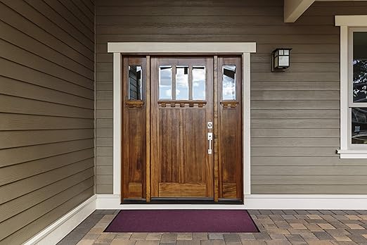 WaterHog Diamond | Commercial-Grade Entrance Mat with Rubber Border – Indoor/Outdoor, Quick Drying, Stain Resistant Door Mat (Medium Grey, 3' x 8')