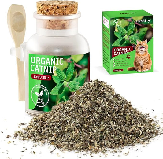 Natural Catnip for Cats,1.05 oz Cat Premium Organic Catnip,Safe & Non-Addictive Catnip Treats Used to Supplement Catnip Toys,Great for Training Redirecting Bad Behaviors