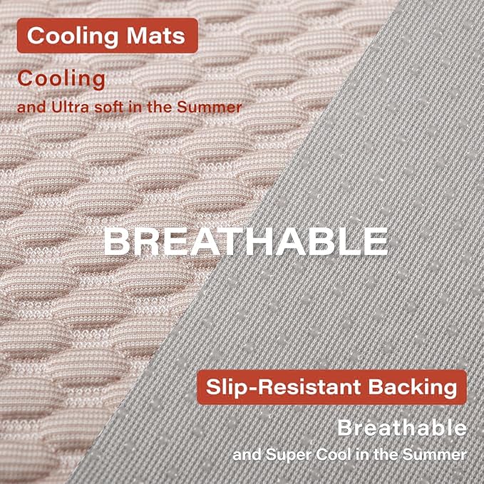 MICROCOSMOS Pet Cooling Mat & Sleeping Pad- Breathable Bubble Surface, EZ Clean. Keep Cooling for Pets, Kids and Adults in Summer.(Brown, 59" x 40")