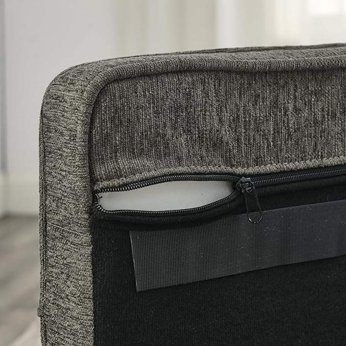 Dog Sofa Couch for Medium Dogs, 31" Memory Foam Dog Couch with Washable Fabric, Removable Cushion, Sofa Bed for Medium Dogs, Grey